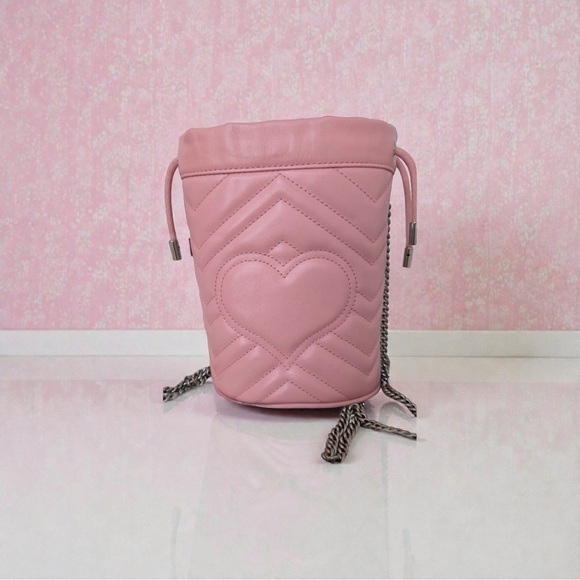 EUC- Gucci Pink Marmont Mini Bucket Bag  💕 - Picture 3 of 13